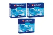 30pc Verbatim CD-R 700MB 52x Speed Blank Discs Media Data Storage w Slim Case