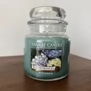 NEW Yankee Candle Large Jar 14.6 oz Blue Hydrangea Floral Scented Retired Scent