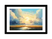 Clouds Abstract Art Framed Print Painting