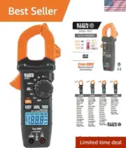 Versatile Clamp Meter with Non-Contact Voltage Detection and Backlit LCD Display
