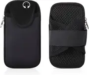 Cell Phone Armband Sweatproof Sports Running Armband with Adjustable Elastic Band & Key Holder for Phones Up To 6.8 Inches,iPhone13 12 11 Pro XR XS, Galaxy S21 Ultra S20 S10 S9 for Running, Walking, Hiking (Black)