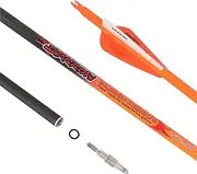 32 inch Pure Carbon Hunting Arrows Spine 300/350/400/500/600 Archery Targeting Practice Arrows for Compound & Recurve Bow with Removable Tips Pack 6/12