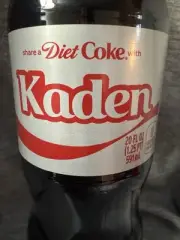 Share a Coke with Kaden 2025 Personalized Gift Coca~Cola Bottle 20oz Diet