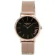 COACH手錶 CH00026 32mm 玫瑰金圓形精鋼錶殼，黑色簡約錶面，玫瑰金色米蘭錶帶款 _廠商直送
