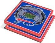 YouTheFan NFL 3D Team StadiumViews 4x4 Coasters - Set of 2