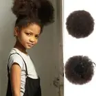 Synthetic Short Curly Chignon Hair Bun Ponytail Extensions Afro Puff Drawstring