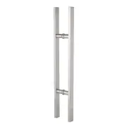 Entrance Door Handle Pull Set - Square - Stainless Steel - 600mm
