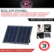 KT Cables Solar Panel 120 Watt Mono Folding 760Hx1020Wx30mm D Power Accessories