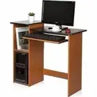Cherry Black Laptop Desk Computer Table Workstation Writing Storage Shelves