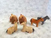 Cracker Barrel Ceramic Mini HORSE/PONIES Salt & Pepper Shaker Set - NEW