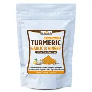 240 Capsule TURMERIC+GARLIC+Ginger+PEPPER 95% CURCUMIN Extra STRENGTH TUMERIC