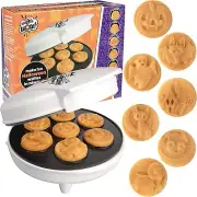 Waffle Wow Mini Waffle Maker-7 Different Designs, Pumpkin Bat Ghost & More