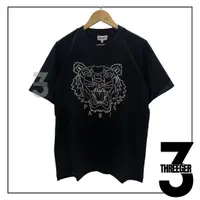 在飛比找蝦皮購物優惠-Kenzo Brown Tiger 刺繡 T 恤黑色原裝正品