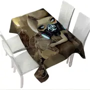 Scavengers Cool Post Apocalyptic Scene Girl Digging Tablecloth