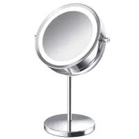 在飛比找蝦皮商城精選優惠-桌面帶Led燈調光充電臺式化妝鏡 鏡子桌面化妝鏡 充電臺式化