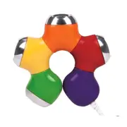 2Pcs 4 Ports Multi Rotating Bauhinia Flower Usb 2.0 Hub