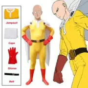 One Punch-Man Saitama Cosplay Adult Costume Sonic Zentai Hero Jumpsuits