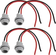 4PCS Rubber Lamp Holder T10 W-5-W 147 501 LED Bulb Socket Connector for Car Truck Trailer Boat Side Light License Plate Light Interior Light Bulb Holder