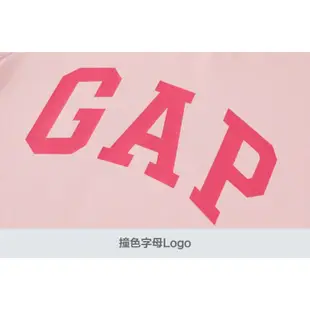 Gap 兒童裝 Logo純棉圓領短袖T恤-灰色(890880)