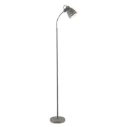Novena Grey Metal Task Floor Lamp