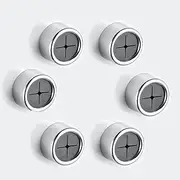 MIAOHUI 6 Pcs Kitchen Towel Holder, Dish Towel Hooks Wall Mounted, Self-Adhesive Towel Hanger, Ideal for Bathroom, Shower, Home, Outdoor, No Drilling Required (Chrome & Grey)