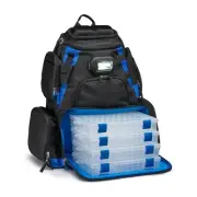 LED Lighted Tackle Box Fishing Camping Backpack 4-Trays Bag bass crappie Hunting