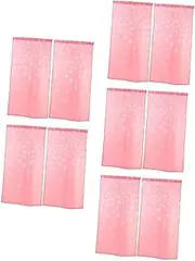 Kisangel 5pcs Christmas Curtains Christmas Ornament Christmas Centerpieces Xmas Ornaments Window Christmas Decorations Winter Shower Curtain Christmas Holiday Curtain Valance Red Polyester