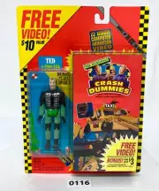 The Incredible Crash Dummies TED Pro-Tek Figure 1992 Tyco VHS Pack In Exclusive