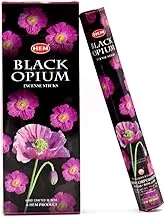 20/120 HEM Incense Sticks Nag Champa Hex Meditation Aroma Floral Home Fragrance, Black Opium, 120 Sticks