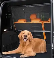 Pet Restraint Net Dog Fence Car Backseat Divider Vehicle Gate Cargo Area Travel Trunk Mesh Net Screen for Mercedes Benz G-Class W463 W464 G500 G55 AMG G63 2019 2020 2021 2022 2023 2024 2025+ (Black)