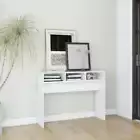 vidaXL Console Table White 105x30x80 cm Engineered Wood 2BB