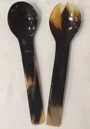 Salad Fork and Spoon Serving Set Handcrafted NEW With Tags