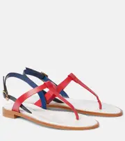 [Manolo Blahnik] Manolo Blahnik Hata leather thong sandals AU 7 white