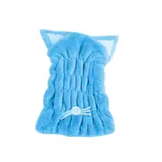 Quick dry Twist Towel HAir drying Wrapped Dry Hair Hat Bathing Pool Wrap (Blue)