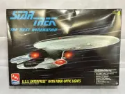 Star Trek USS Enterprise Model Kit Fiber Optic Lights 8772 New Open Box AMT Ertl