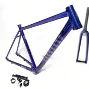 700C Gravel Road Bike Frame Set Carbon Fiber Fork Off-road 142mm Flat Disc Brake