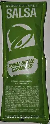 Avocado Verde Salsa "SOCIAL CIRCLE EXPANDED" Net Wt. 0.5 oz (14g) Limited