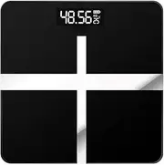 Digital Body Weight Bathroom Scale, Scales for Body Weight Body Weighing Digital LCD Display Electronic Scales USB Charging Highly Accurate(Black)
