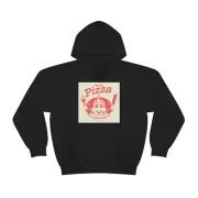 Unisex Heavy Blend™ Hooded Sweatshirt funny pizza logo in retro style
