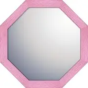 Upower KM-03202 Colorful Color Octagonal Stand Mirror for Feng Shui, Medium, Pink