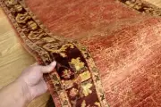 _HAND-MADE_HALL_RUNNER_RUG_9 Ft. Long HAND-KNOTTED Natural Dyes Salmon Color