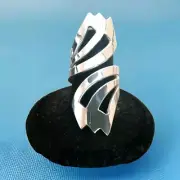 Erick's Sterling Silver Cocktail Encounter Ring Size 8 Taxco.925