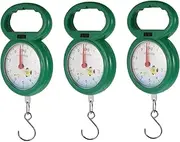 BESTYASH 3pcs Portable Weighing Scale Hook Spring Scale Digital Display for Luggage Vegetables and Travel Use Lightweight Easy to Carry Accurate Measurements