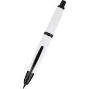 Pilot Vanishing Point Fountain Pen Namiki Black White Metal, Medium Nib 60747