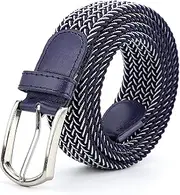 [Radmire] Braided Canvas Woven Elastic Stretch Belts for Men/Women/Junior with Multicolored
