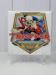 Iron Maiden The Trooper Beer Label Custom Ceramic Bar Coaster