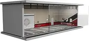 Hot Wheels Display Case - 1/64 Scale Die-cast Model Car Display Case with LED Light and Acrylic Cover, Hot Wheels Parking Garage Dioramas with 6 Parking Spaces