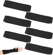 Arm Cast Cover, 3 Pairs Elastic Fingerless Arm Cast Removable Cast Covers Protector Arm Sleeve Black Washable Arm Wrist Elbow Cast Wound Scratcher Covers Sleeve for Arm Bath Shower,11 in Long
