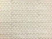 Caroline Cecil Gamal White Beige Natural Geometric Linen Upholstery Fabric
