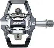 HT Components T2 Pedals - Dual Sided Clipless with Platform, Aluminum, 9/16", Bl